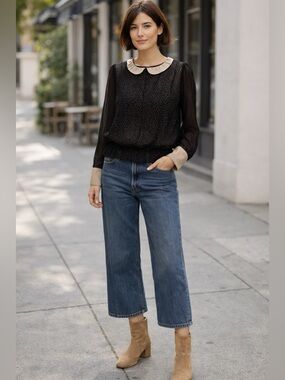 By Malene Birger Sheer Silk Blouse